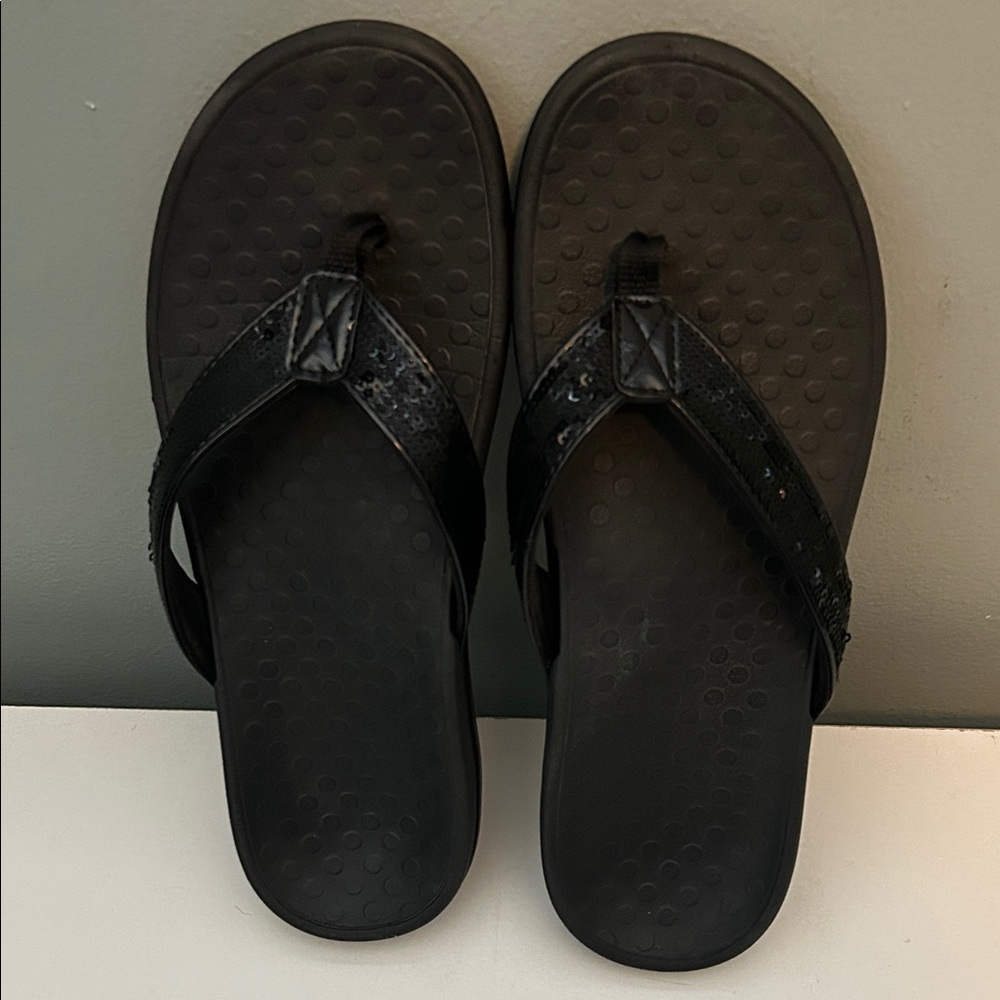 Black Vionic Tide Sequin sandals